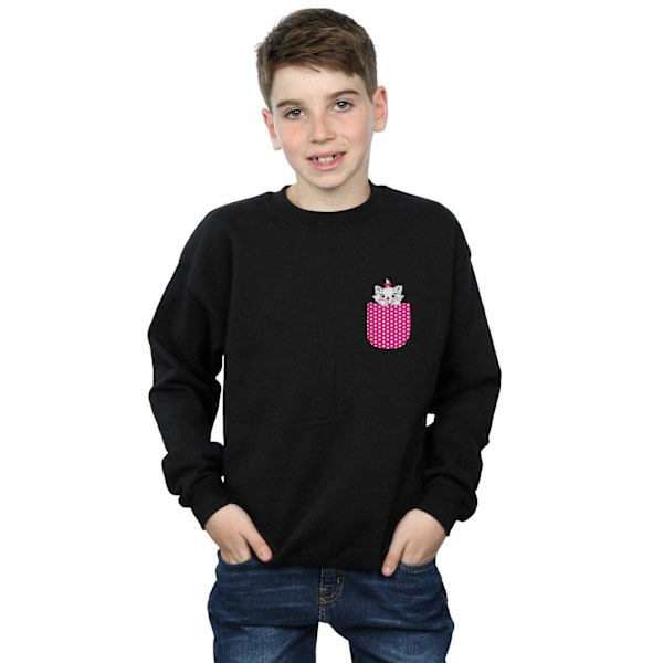 Disney Boys Aristocats Marie Brösttröja 7-8 år Svart Black 7-8 Years