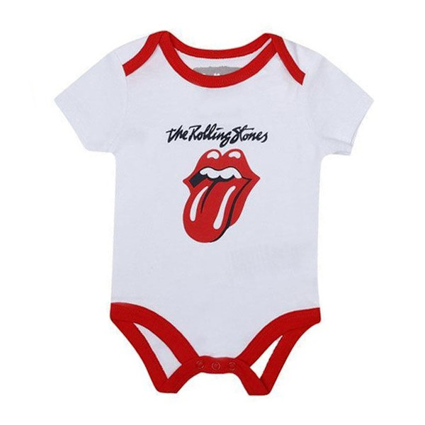 Amplified Baby The Rolling Stones Babygrow Set (3-pack) 0-3 månader White/Red 0-3 Months