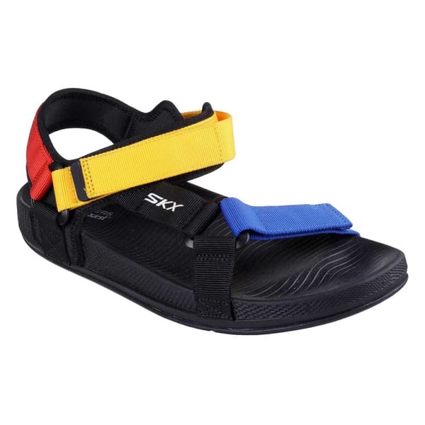 Skechers Herr Hyperslide Textil Sliders 7 UK Svart Black 7 UK
