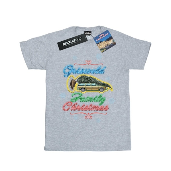 National Lampoon's Christmas Vacation Dam/Damer Griswold Familj Jul Bomull Boyfriend T-Shirt M Sports Grey Sports Grey M