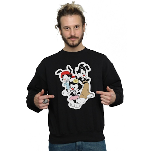 Animaniacs Herr Dot Wakko Och Yakko Sweatshirt 4XL Svart Black 4XL
