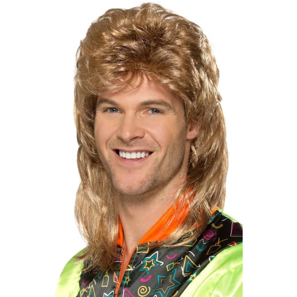 Smiffys Herr Mullet Peruk One Size Blond Blonde One Size