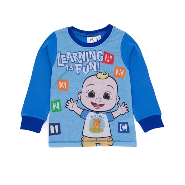 Cocomelon Pojkar Lärande Är Kul Pyjamas Set 12-18 Månader Blå Blue 12-18 Months