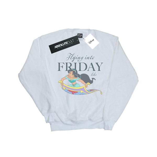 Disney Girls Princess Jasmine Flying Into Friday Like Sweatshirt White 12-13 Years