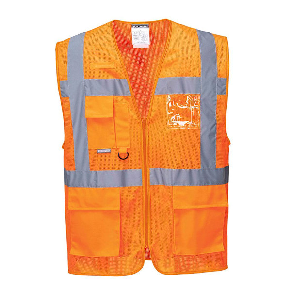 Portwest Herr Athens Säkerhets Hi-Vis Väst M Orange Orange M