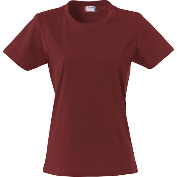 Clique Dam/Kvinnor Enfärgad T-shirt XL Bourgogne Burgundy XL