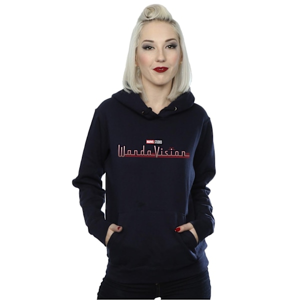Marvel Dam/Kvinnor WandaVision Logo Hoodie S Marinblå Navy Blue S