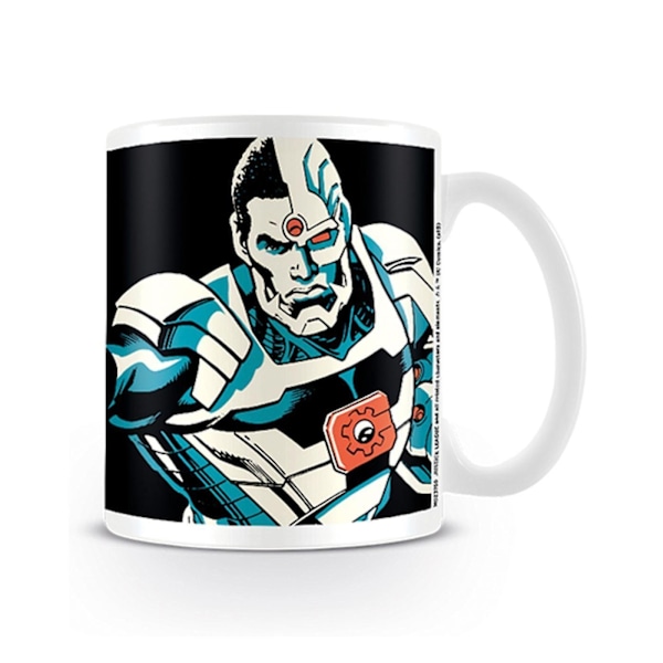 Justice League Officiell Cyborg Mugg En Storlek Vit/Svart White/Black One Size