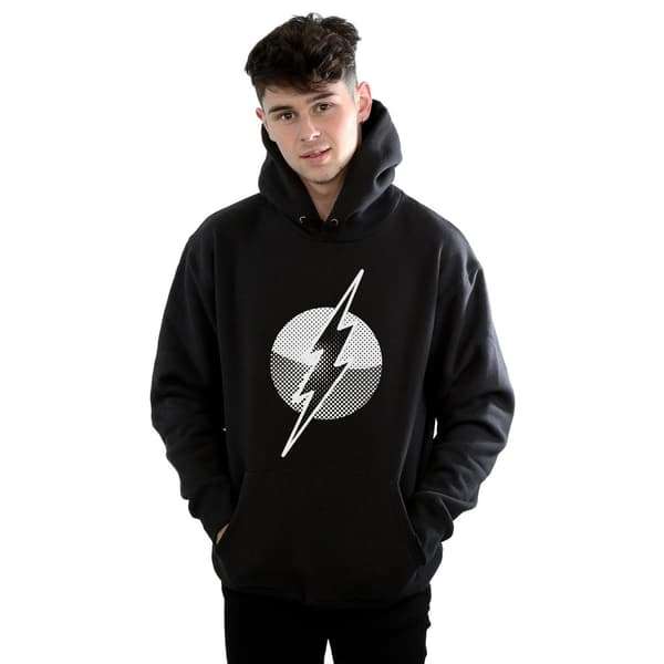 DC Comics Herr Flash Spot Logo Hoodie L Svart Black L