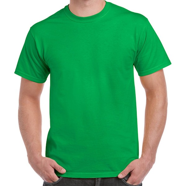 Gildan Herr T-shirt i Tjock Bomull Storlek S Irländsk Grön Irish Green S