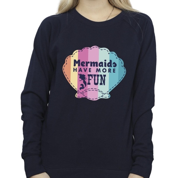 Disney Womens/Ladies The Little Mermaid Fun Sweatshirt M Navy B Navy Blue M