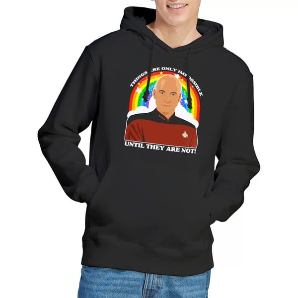 Star Trek: The Next Generation Herr Impossible Hoodie M Svart Black M