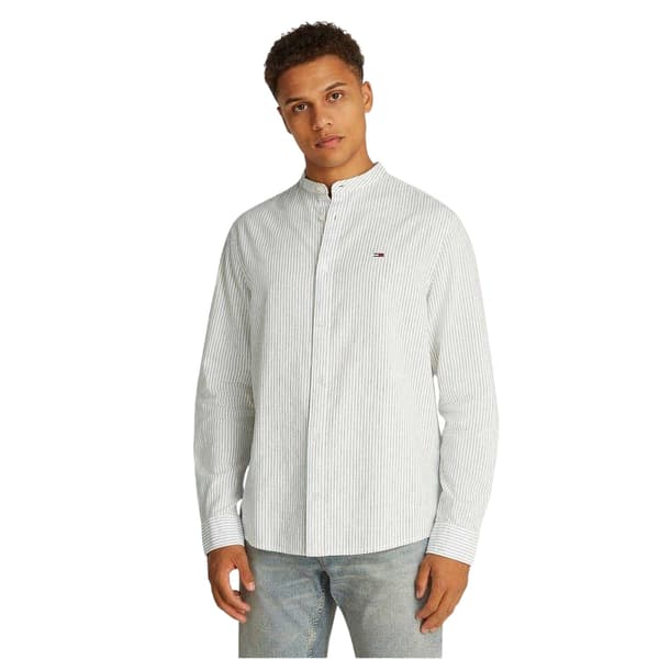 Tommy Jeans Långärmad Linneskjorta för Herr M Ecru Ecru M
