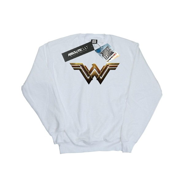 DC Comics Girls Justice League Movie Wonder Woman Emblem Sweatshirt White 12-13 Years