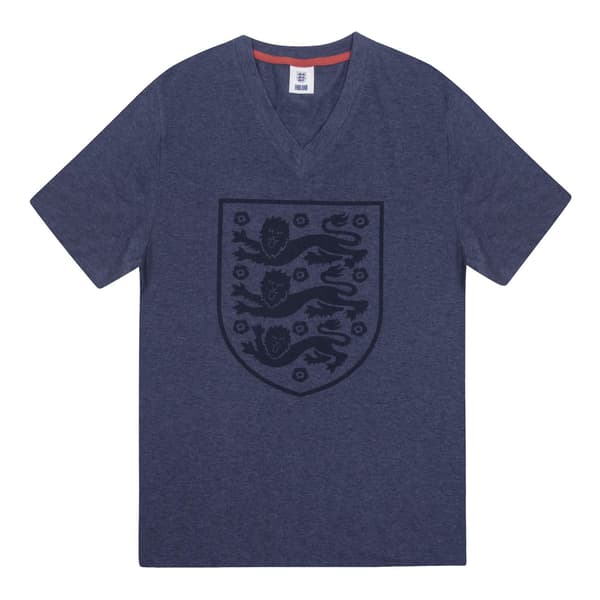 England Herr Kort Pyjamasset XL Blåmelerad Blue Marl XL