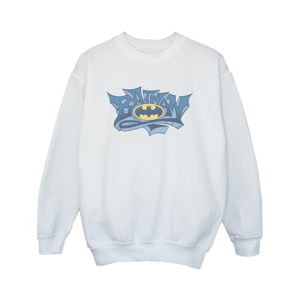 DC Comics Boys Batman Graffiti Logo Sweatshirt 12-13 Years Whit White 12-13 Years