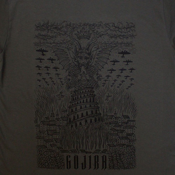 Gojira Unisex Vuxen Demon Village T-Shirt M Kolgrå Charcoal Grey M
