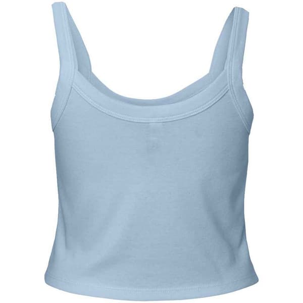 Bella + Canvas Dam/Dam Micro-Rib Tanktop med Spaghettiband Solid Baby Blue 4 UK - 6 UK