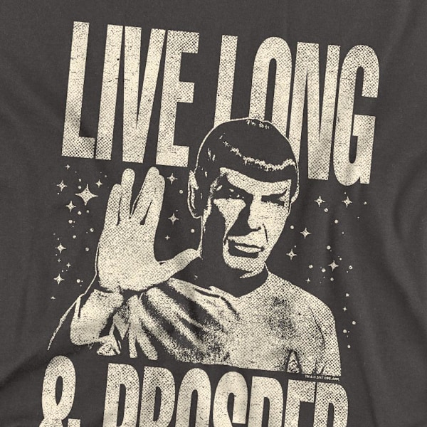 Star Trek: The Original Series Unisex Vuxen Prosper Spock T-shirt Charcoal S