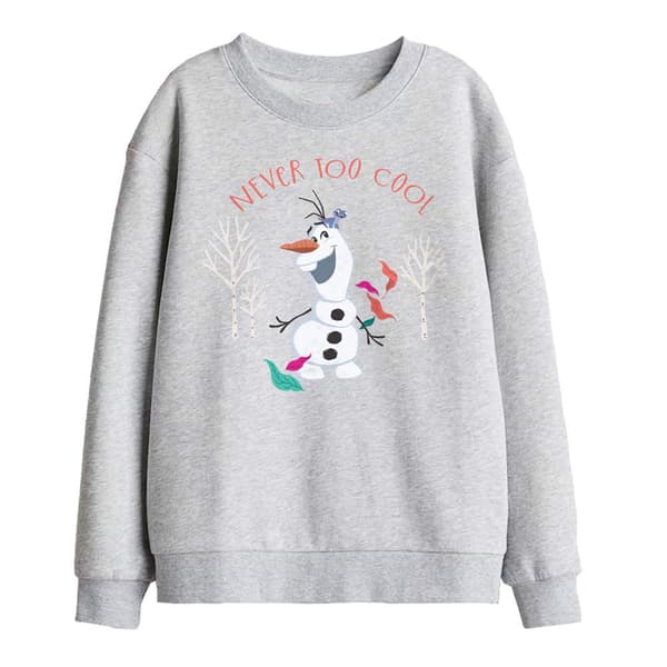 Frozen Barn/Barn Never Too Cool Olaf Sweatshirt 5-6 År Athletic Heather 5-6 Years