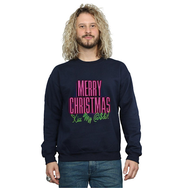 National Lampoon's Christmas Vacation Herr Kiss My Ass Sweatshirt Navy Blue 3XL