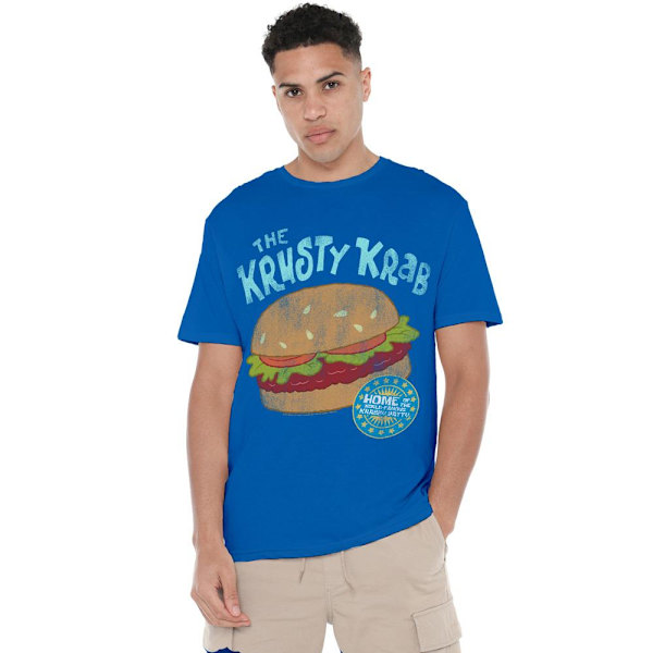 SvampBob Fyrkant Herr Krusty Krab T-Shirt L Kungsblå Royal Blue L