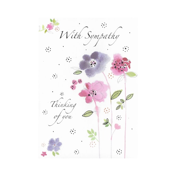 Ling Design Sploshy Blooms Med Sympati Tänker På Dig Hälsningskort Multicoloured One Size