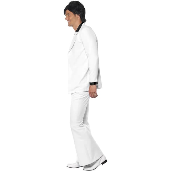 Smiffys Unisex Vuxendräkt 70-talskostym XL Vit White XL