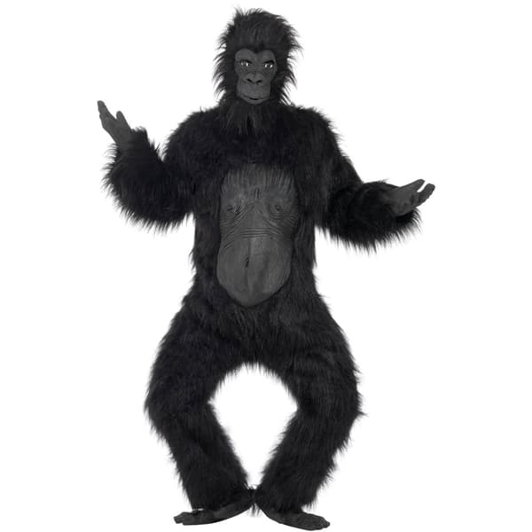 Smiffys Herr Deluxe Gorilladräkt Set One Size Svart Black One Size