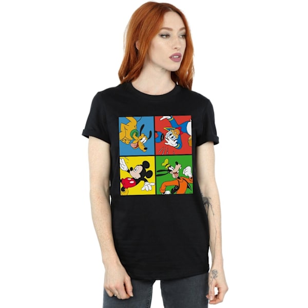 Disney Womens/Ladies Mickey Mouse Friends Bomull Boyfriend T-Sh Black 3XL