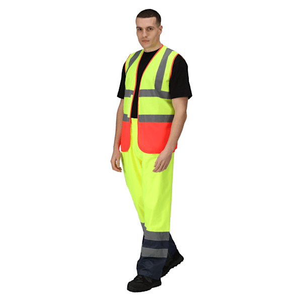 Regatta Pro Tvåfärgad Hi-Vis Väst M Fluro Gul/Röd Fluro Yellow/Red M