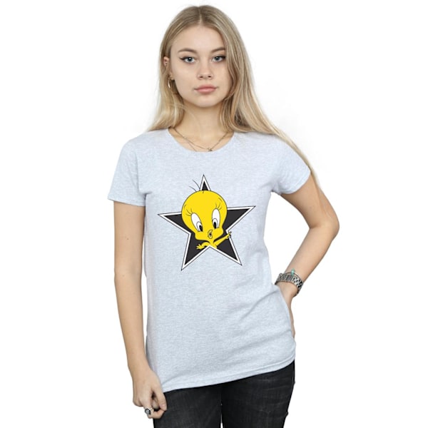 Looney Tunes Dam/Damer Tweety Pie Star Bomull T-shirt L Sports Grey Sports Grey L