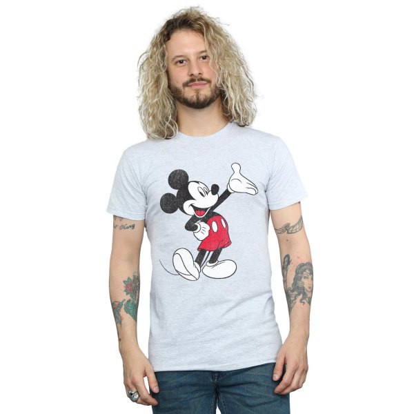 Disney Herr Traditionell Wave Mickey Mouse T-shirt XXL Sports Grå Sports Grey XXL