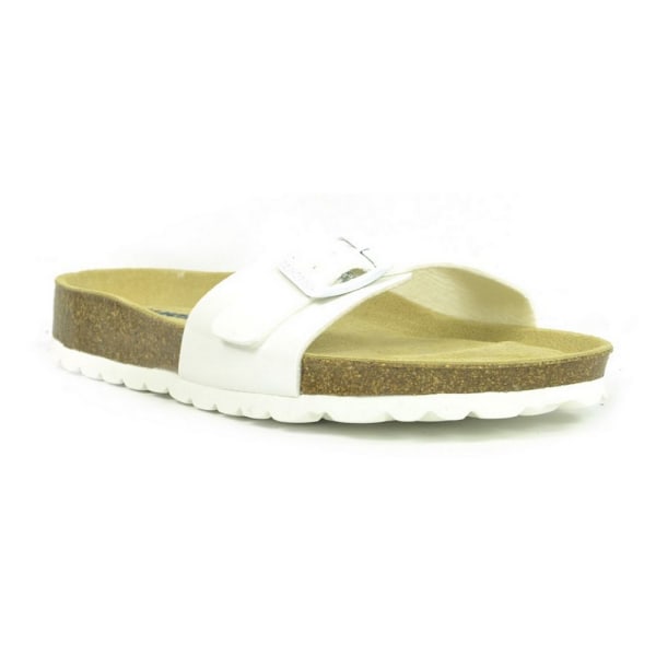 Sanosan Dam/Dam Malaga Lackerade Sandaler 3 UK Vit/Brun White/Brown 3 UK