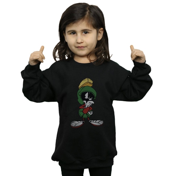 Looney Tunes Girls Marvin The Martian Pose Sweatshirt 5-6 år Black 5-6 Years