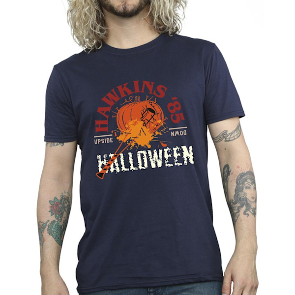 Netflix Stranger Things Hawkins Halloween T-shirt S Marinblå Navy Blue S