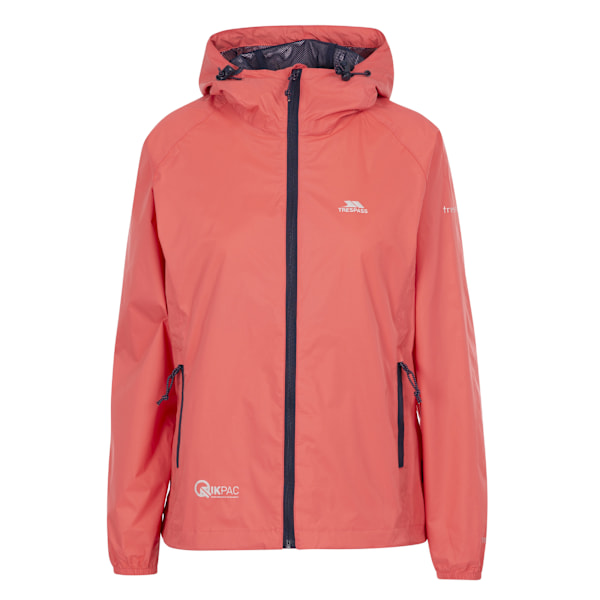 Trespass Qikpac Packaway Vattentät Jacka för Kvinnor Storlek L Peach Peach Blush L
