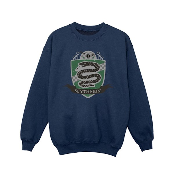 Harry Potter T-shirt för flickor med Slytherin-märke på bröstet, 3-4 år, marinblå Navy Blue 3-4 Years