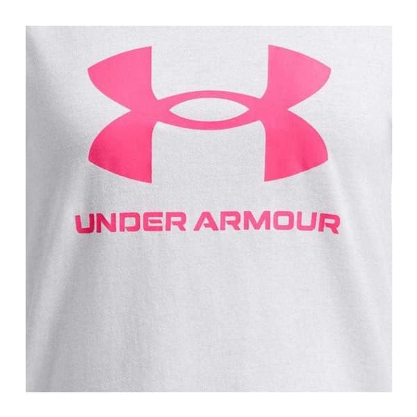 Under Armour Barn/Kids Stor Logotyp T-shirt 7-8 År Vit White 7-8 Years