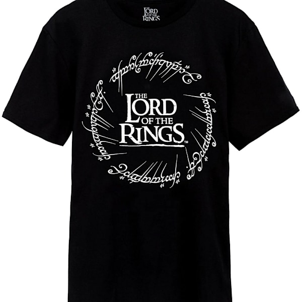 The Lord Of The Rings Herr T-shirt med logotyp S Svart/Vit Black/White S