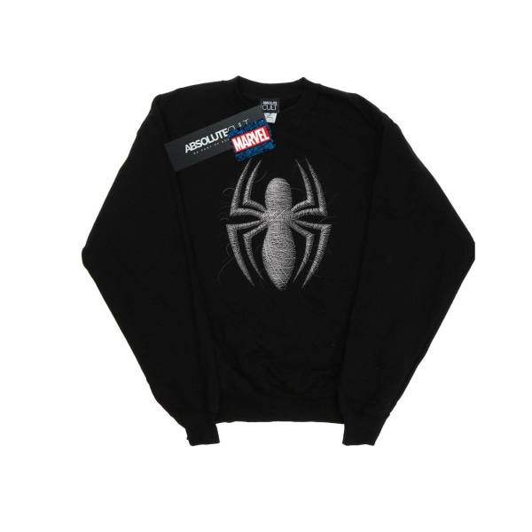 Marvel Boys Spider-Man Web Logo Sweatshirt 7-8 år Svart Black 7-8 Years
