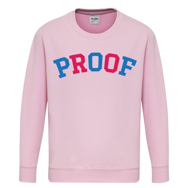 AWD Barn/Kids Proof Tryckt Sweatshirt 9-10 år Rosa Pink 9-10 Years