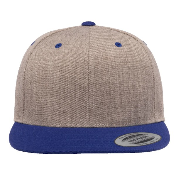 Yupoong Mens The Classic Premium Snapback 2-Tone Cap One Size H Heather/Royal Blue One Size