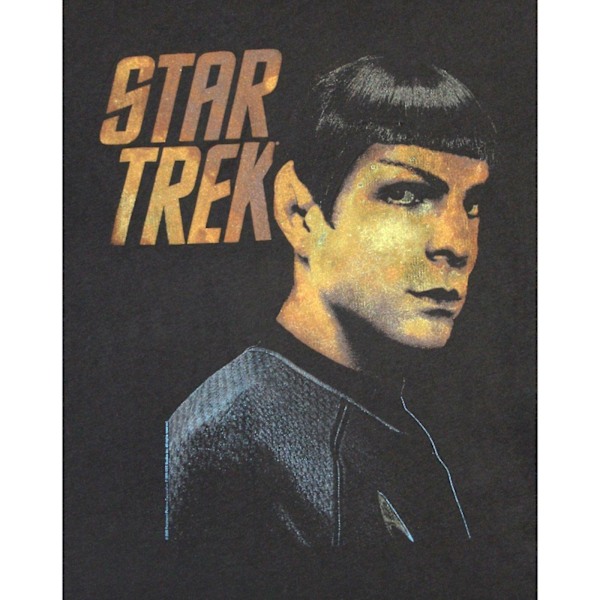 Junk Food Mens Portrait Spock Star Trek T-Shirt S Svart Black S