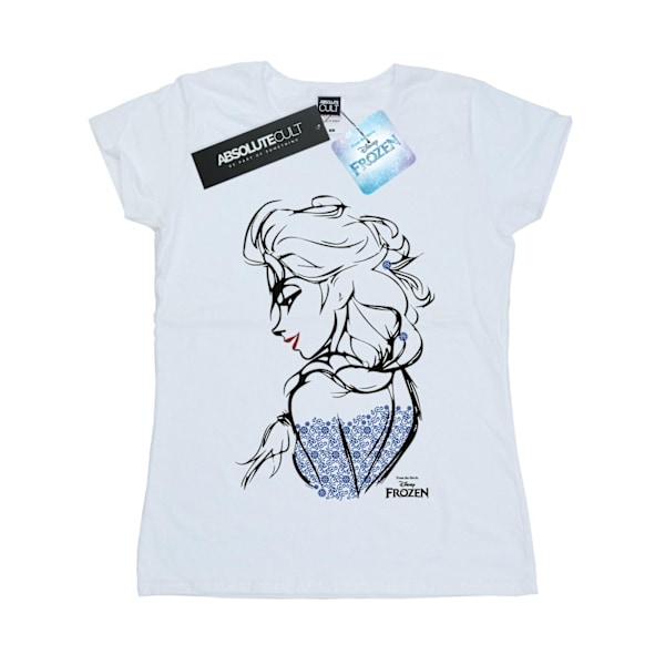Disney Dam/Kvinnor Frozen Elsa Sketch Mono Bomull T-shirt M W White M