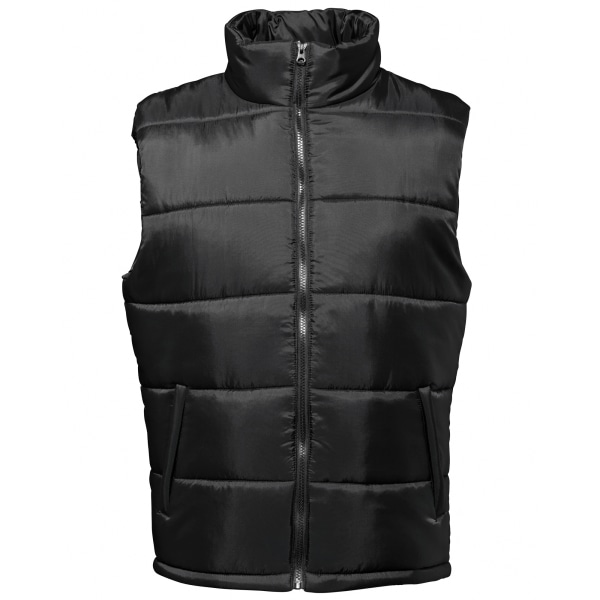 2786 Mens Plain Bodywarmer / Gilet Jacka 2XL Svart Black 2XL