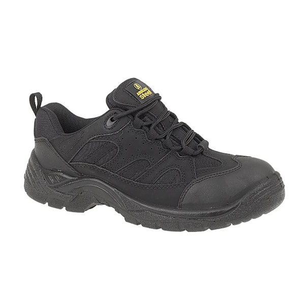 Amblers Steel Unisex FS214 Svart Säkerhetssko / Herr Dam S Black 4 UK