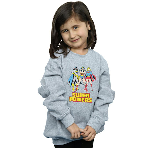 DC Comics Girls Wonder Woman Super Power Group Sweatshirt 9-11 Sports Grey 9-11 Years