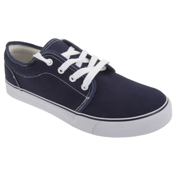 Dek Boys 4 Eye Padded Canvas Deck Shoes 5 UK Navy Blue Navy Blue 5 UK