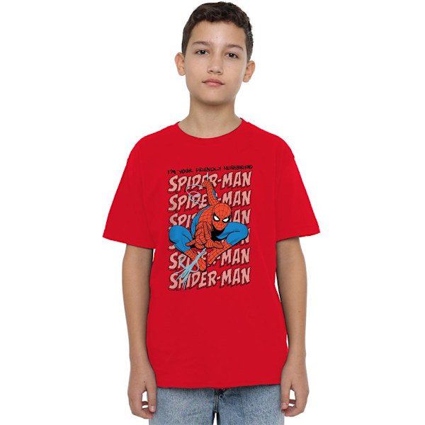 Spider-Man Barn/Kids Thwip T-Shirt 9-10 År Röd Red 9-10 Years